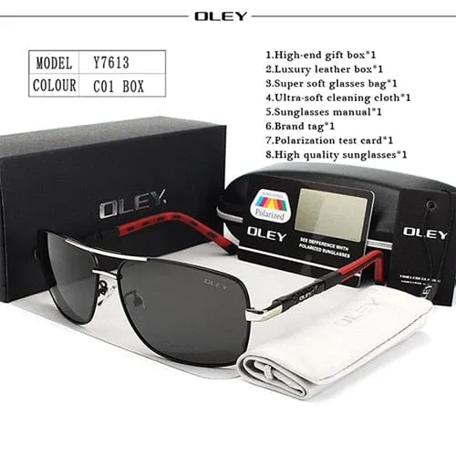 OLEY Brand Polarized Sunglasses Men New Fashion Eyes Protect Sun Glasses With Accessories Unisex driving goggles oculos de sol