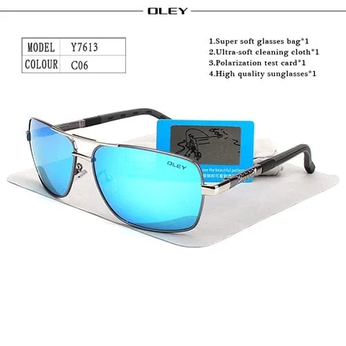 OLEY Brand Polarized Sunglasses Men New Fashion Eyes Protect Sun Glasses With Accessories Unisex driving goggles oculos de sol