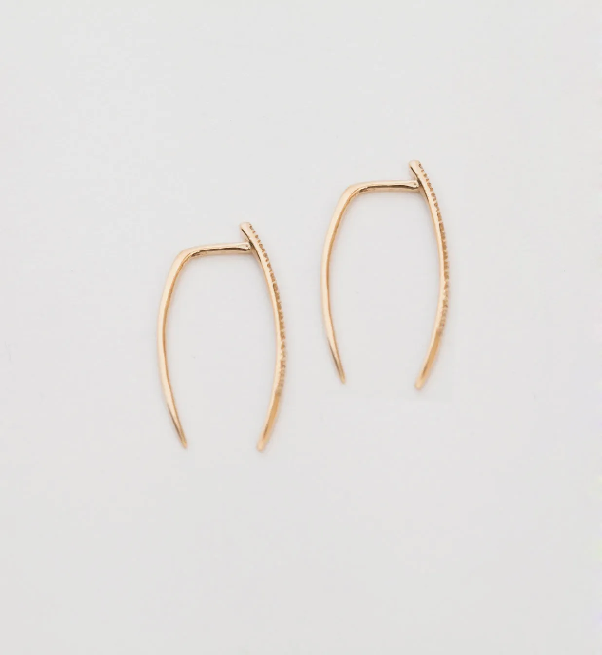 Pavé Large Infinite Tusk Earrings