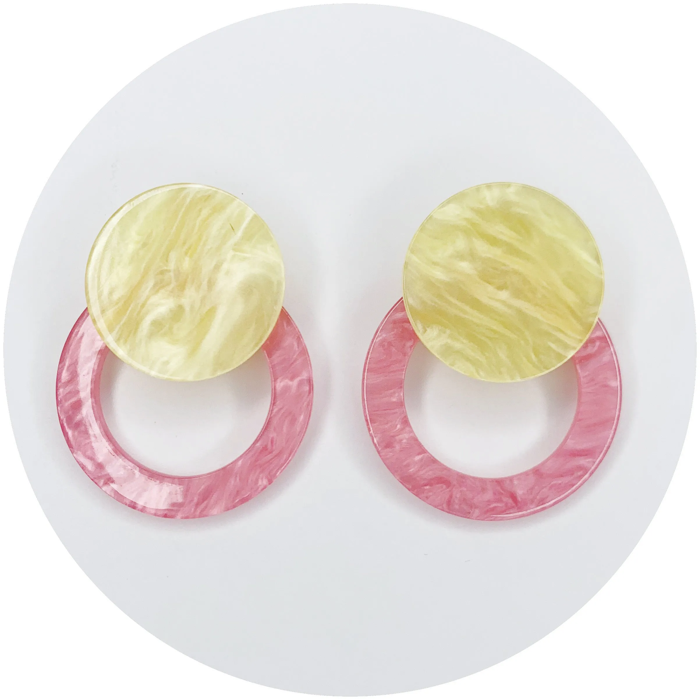 Pink Lemonade Drop Earring