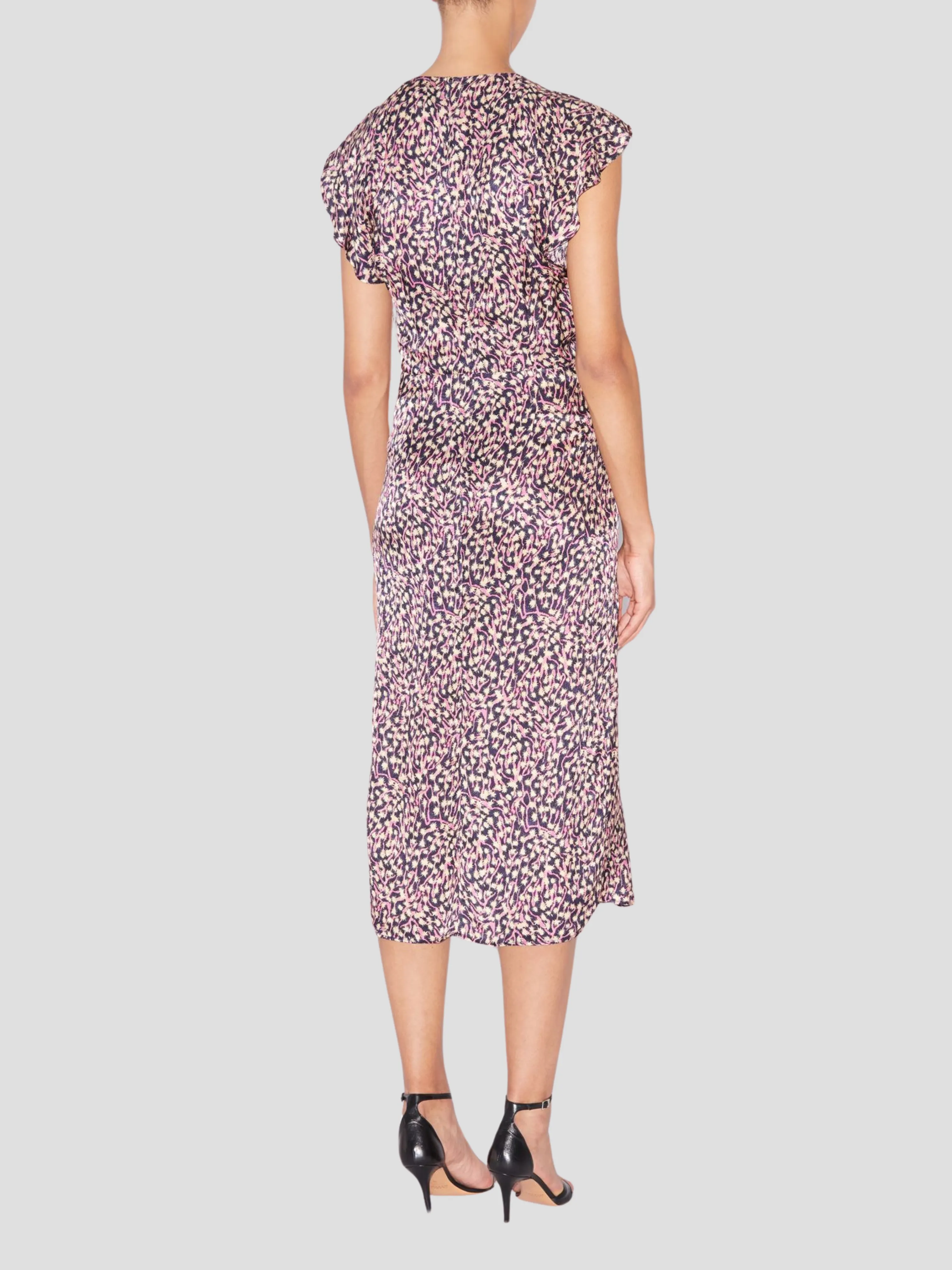 Pink Lyndsay Printed Midi Dress