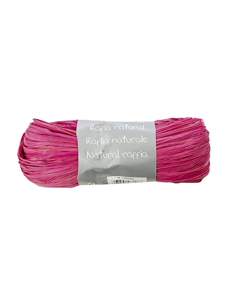 Pink Natural Raffia Ball