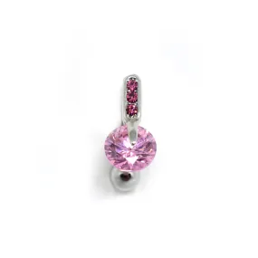 Pink Reverse Belly Ring