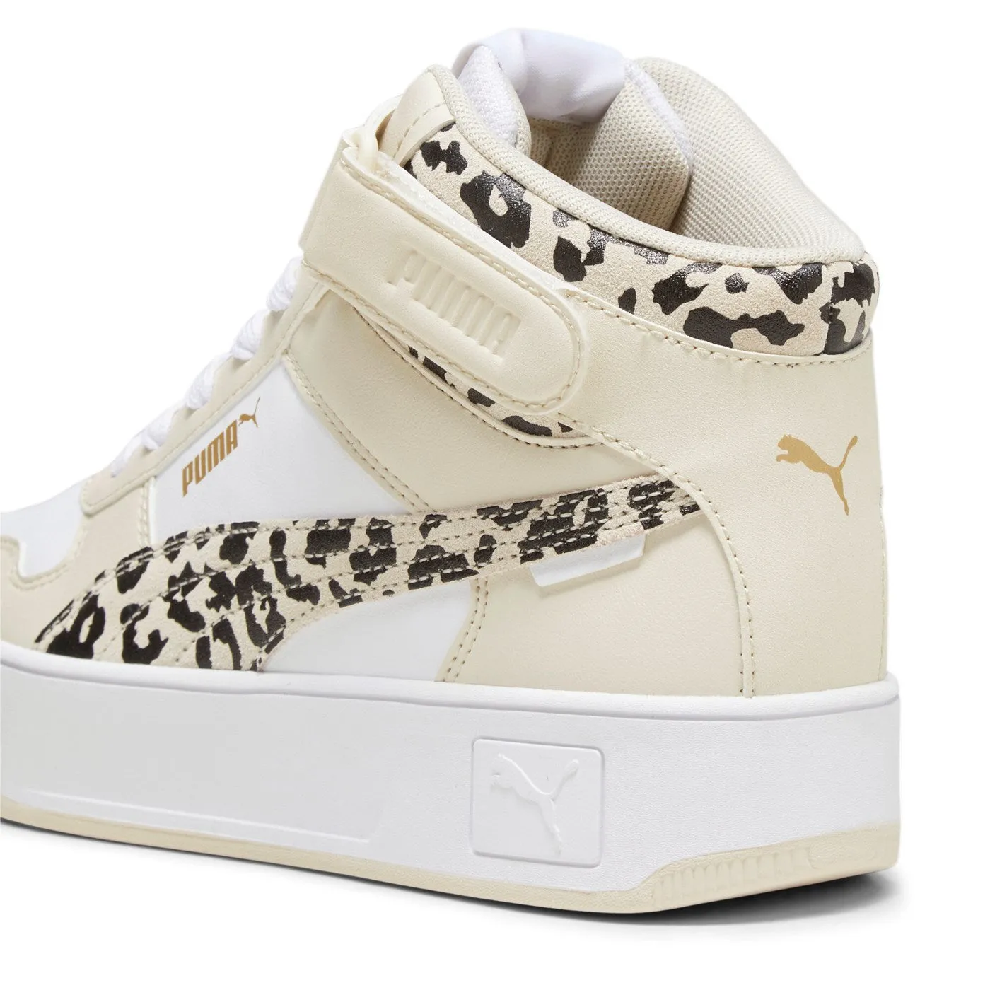 Puma women's sneakers shoe Carina Street Mid Animal 394675-01 white-beige