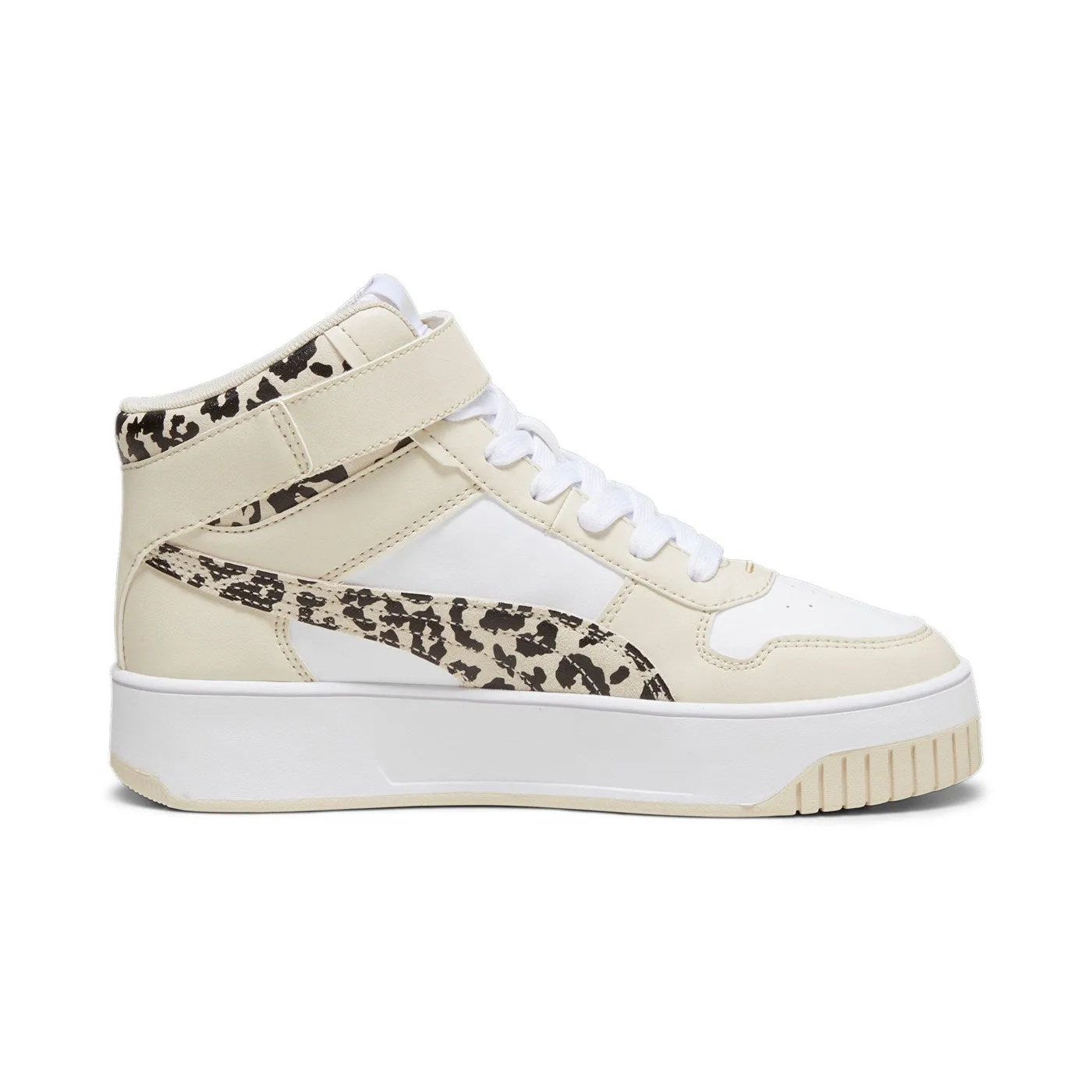 Puma women's sneakers shoe Carina Street Mid Animal 394675-01 white-beige