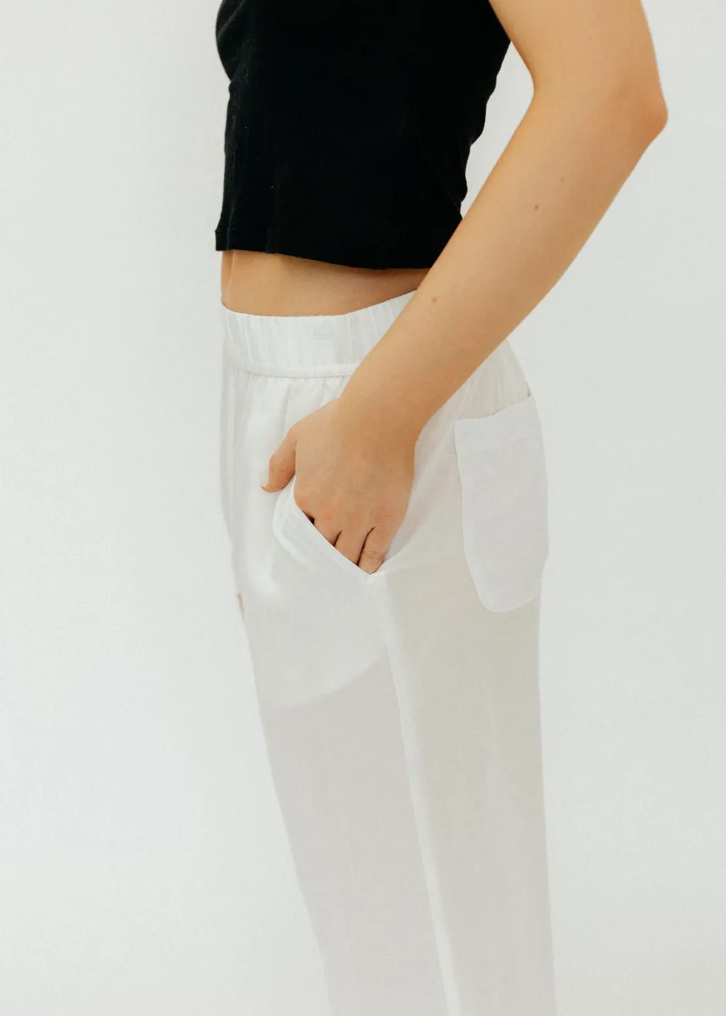 Raquel Allegra Fez Pant in Washed White