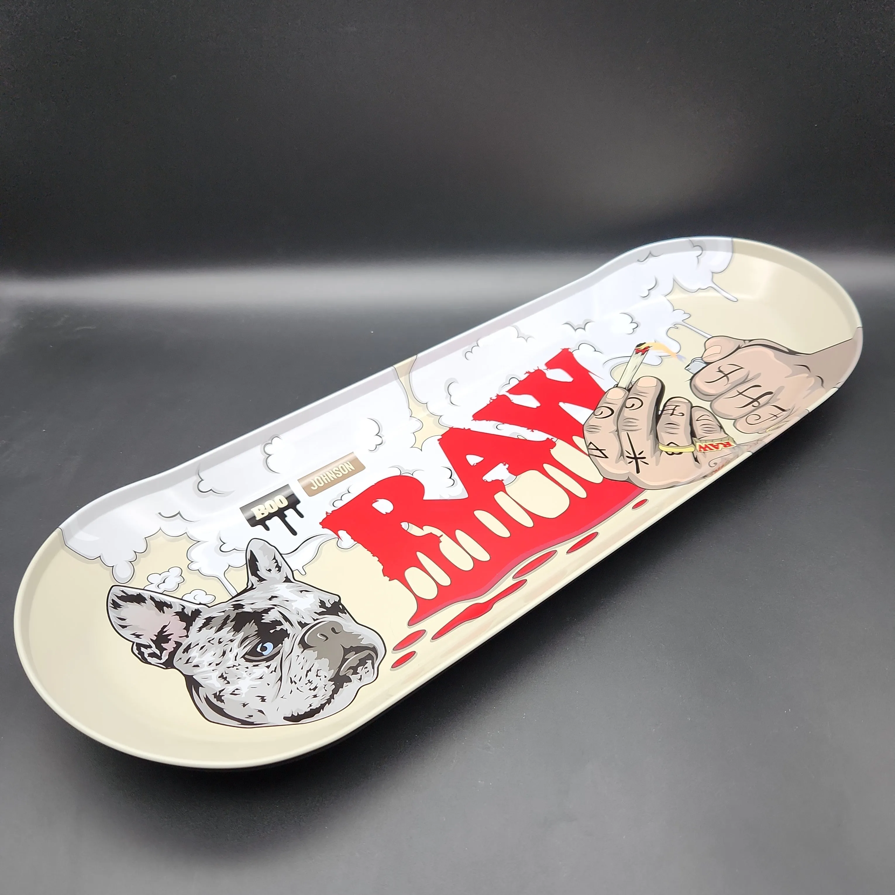 RAW X Boo Johnson Skate Deck Rolling Tray