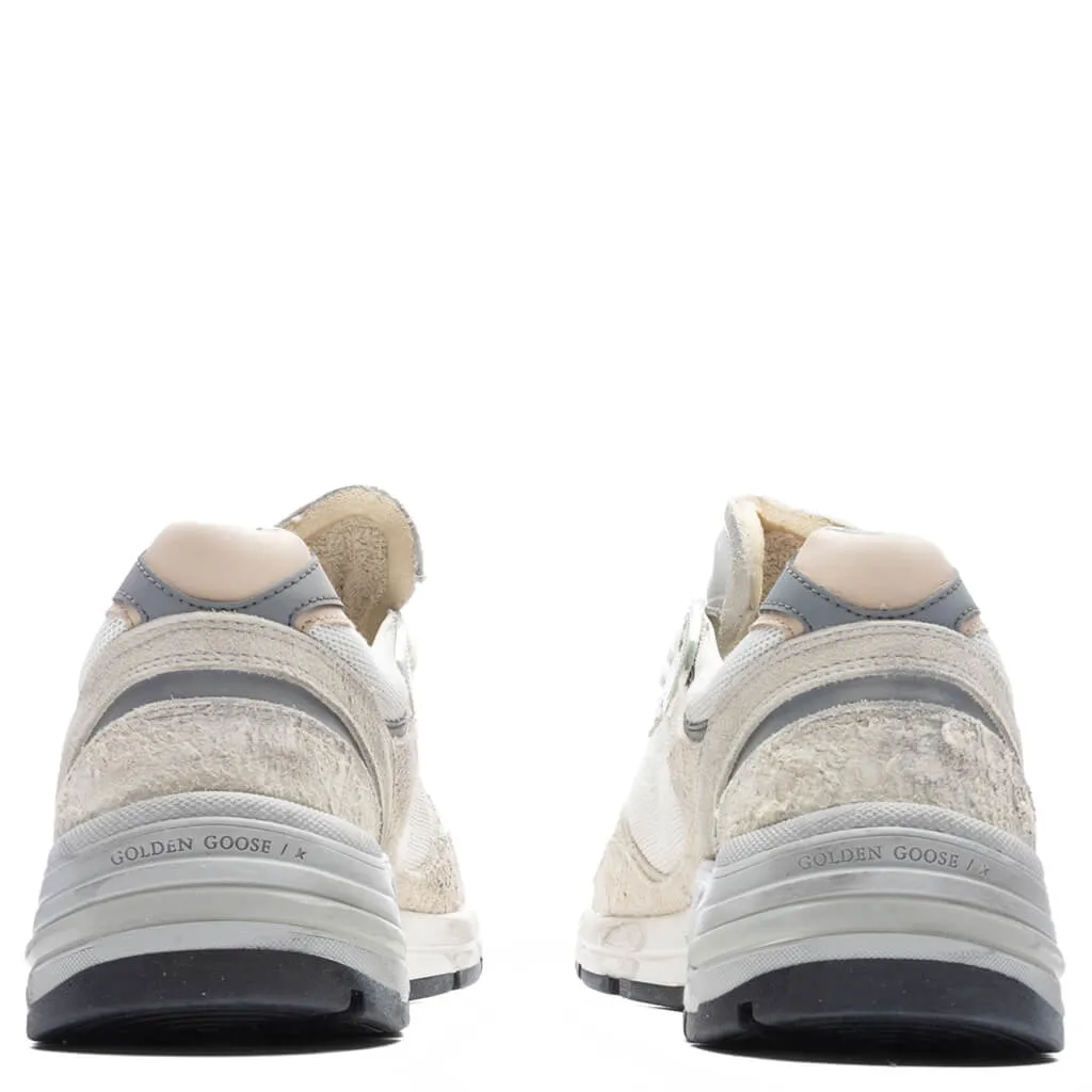 Running Dad Net Sneakers - White/Silver