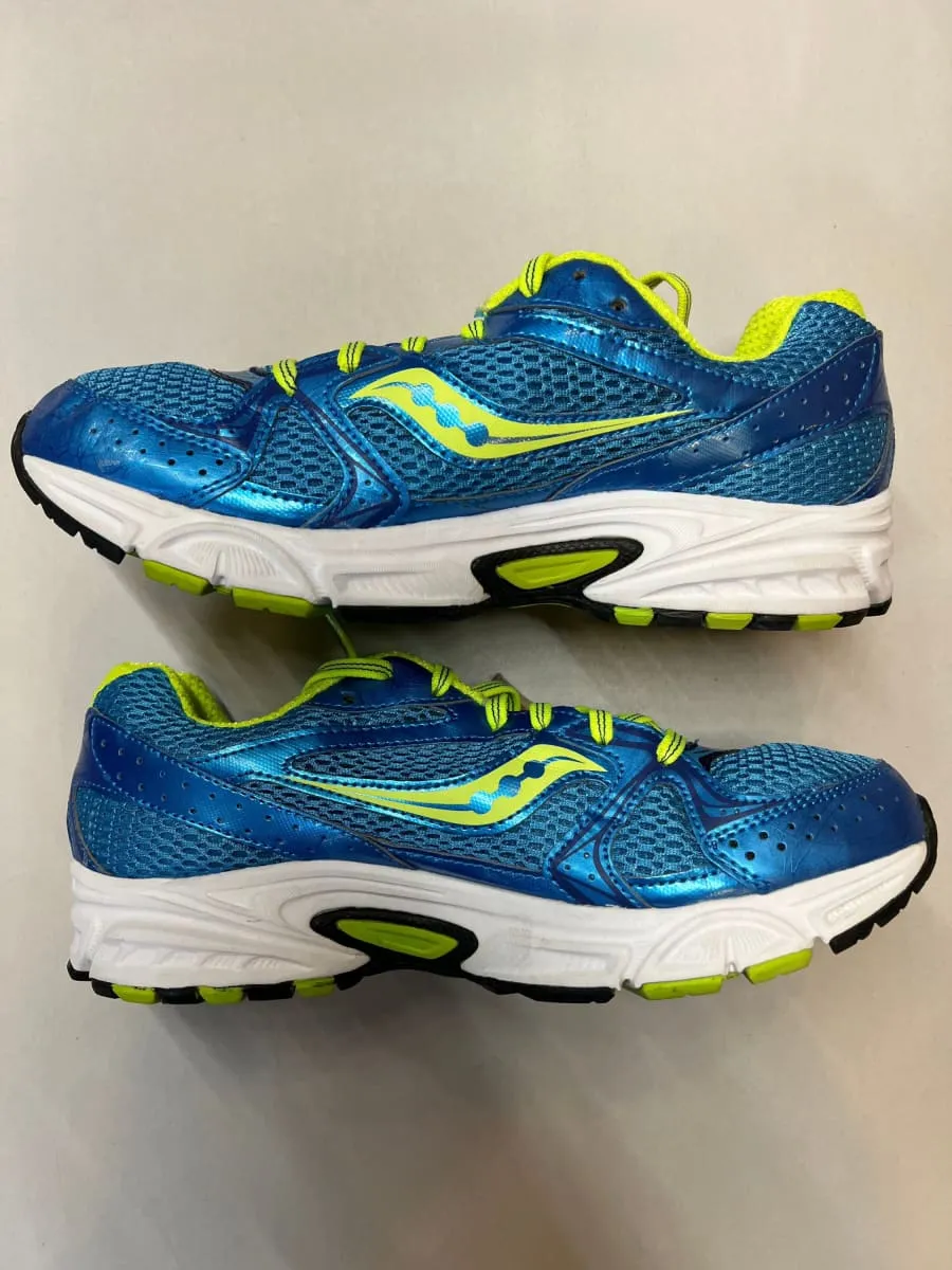 SAUCONY Women's Grid Cohesion 6 -Blue/Citron- Running Shoe - Size 8M Preowned