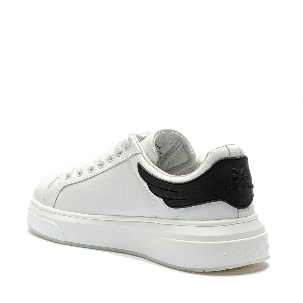 Scarpe Donna JOHN RICHMOND Sneakers in Pelle Bianca con Inserto Nero- 22302 A