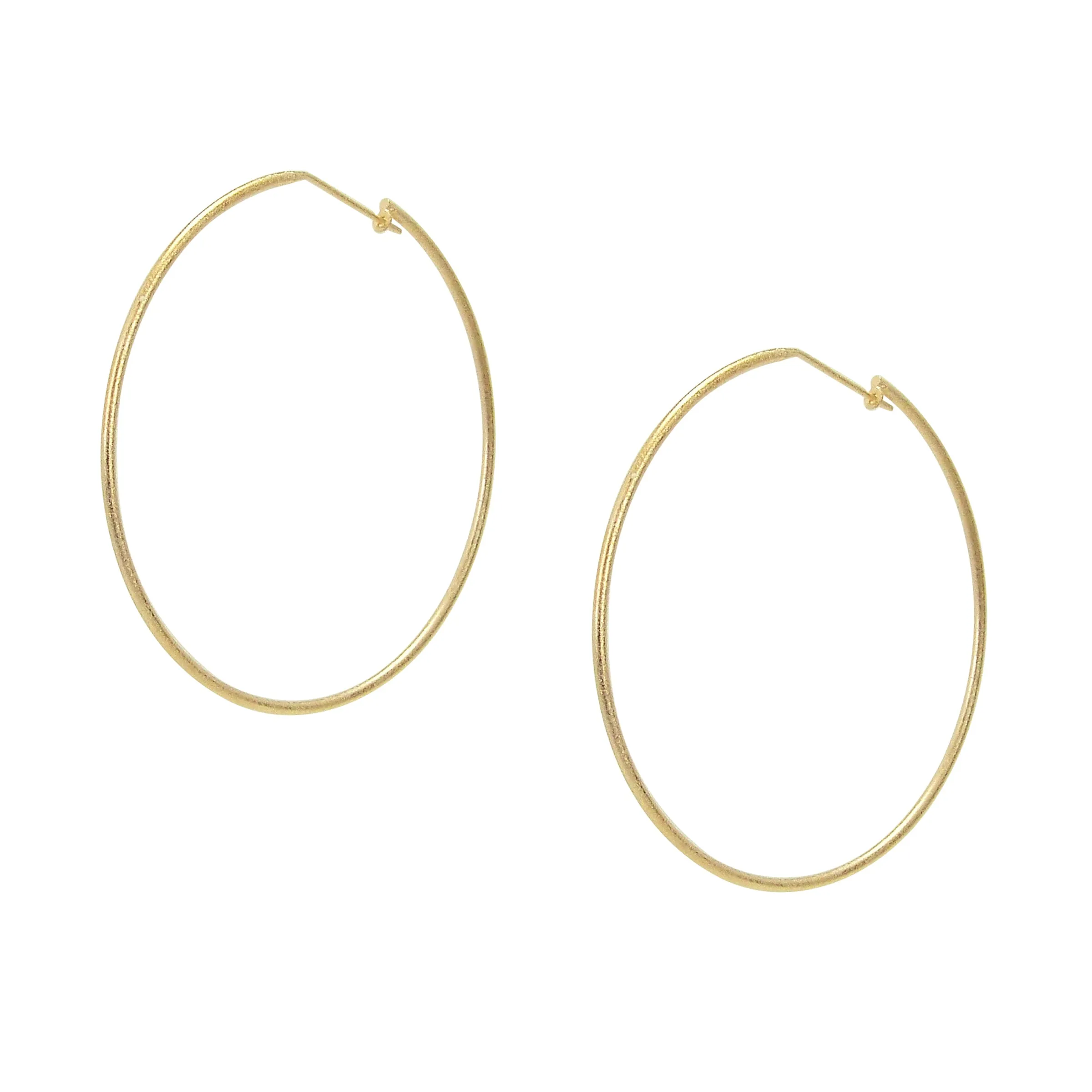 Sheila Fajl Lisa Featherweight Hoop Earrings in Champagne