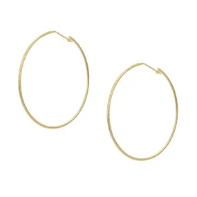 Sheila Fajl Lisa Featherweight Hoop Earrings in Champagne