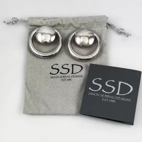 Simon Sebbag Modern Silver Clip On Earrings