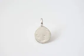 Sterling Silver Blank Disc- 925 Stamping Discs, Silver Round Charms, Sterling Silver Hammered Round Disc Charm, Silver Tag, Round Beads, 97