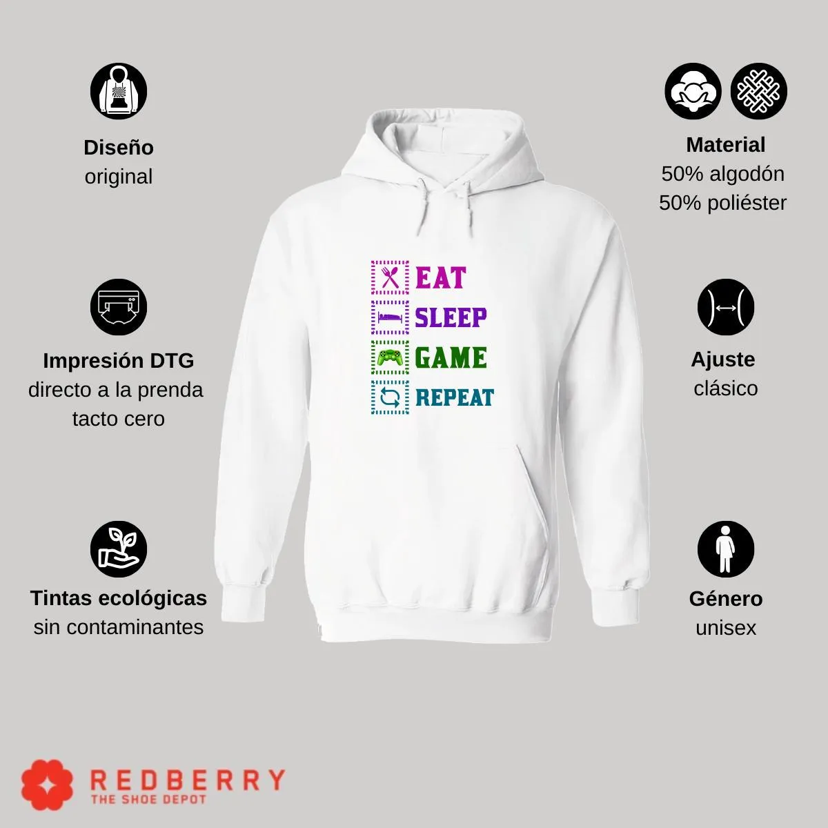 Sudadera Hombre  Hoodie Gamer Videojuegos Frases 006