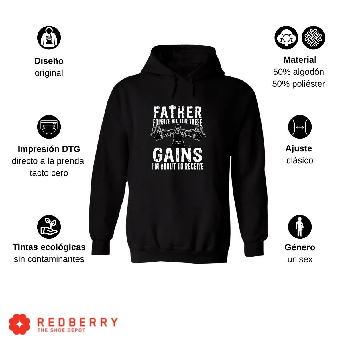 Sudadera Hombre  Hoodie Gym Ejercicio Fitness 009