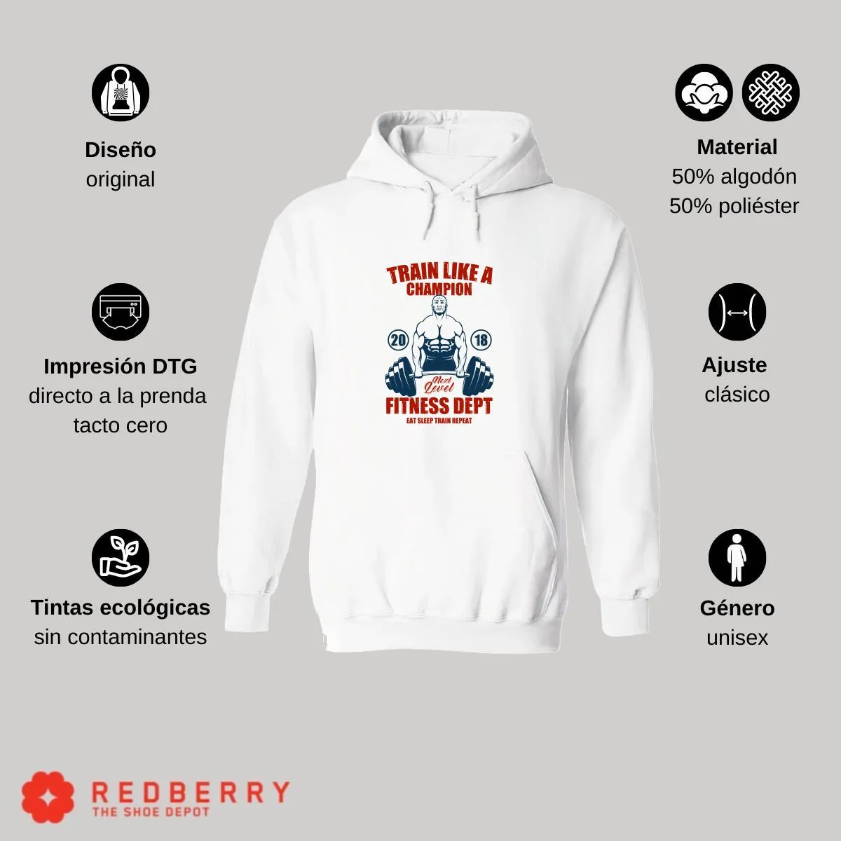 Sudadera Hombre  Hoodie Gym Ejercicio Fitness 034