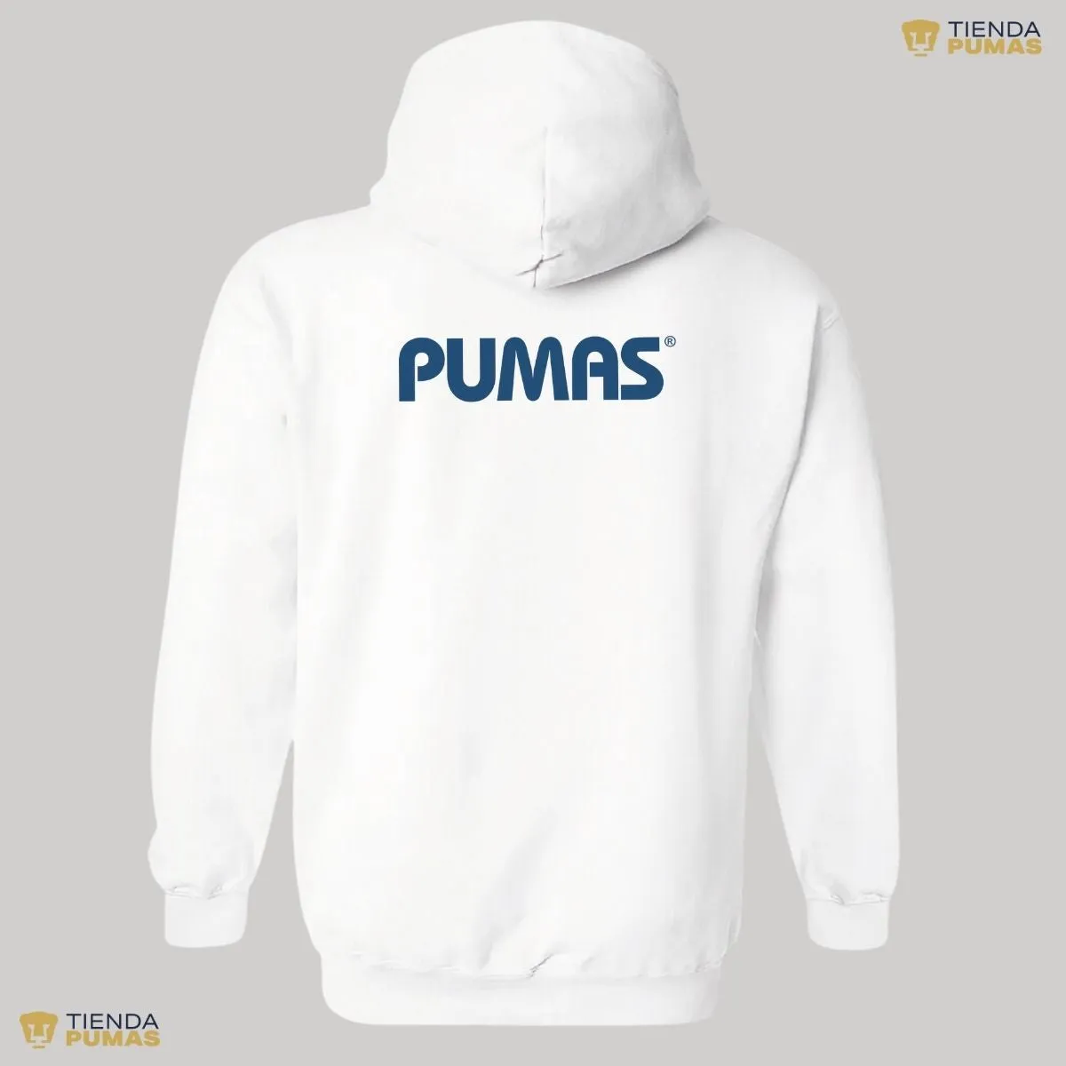 Sudadera Hombre Hoodie Pumas UNAM Logo Azul Vinil