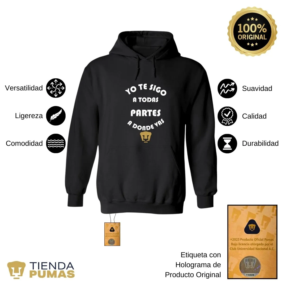 Sudadera Hombre Pumas UNAM te sigo