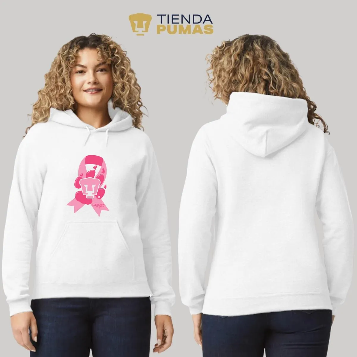 Sudadera Mujer Hoodie  Pumas UNAM Luchando con garra