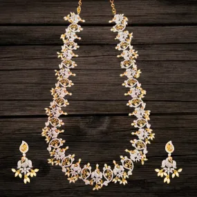 The Captivating Brilliance of American Diamond and South Indian Guttapusalu Haram By Asp Fashion Jewellery"