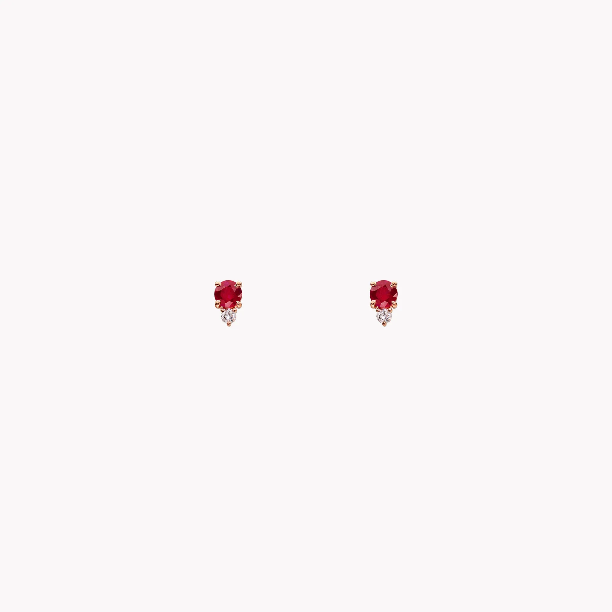 The Olivia Ruby & Diamond Studs