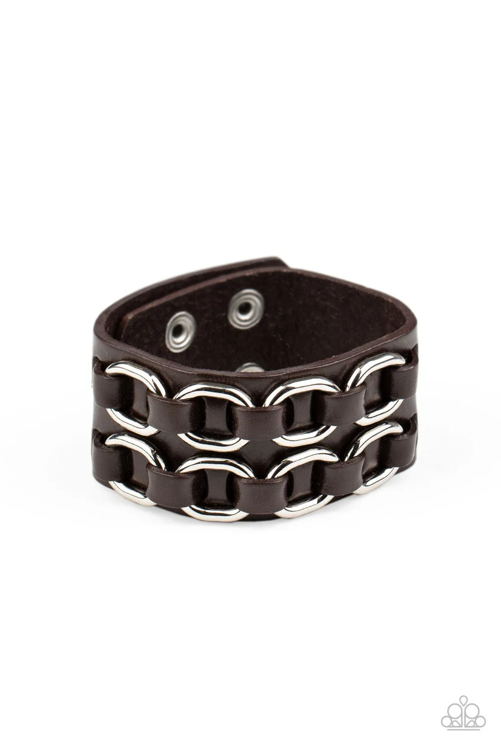 Throttle It Out Brown-Urban Bracelet