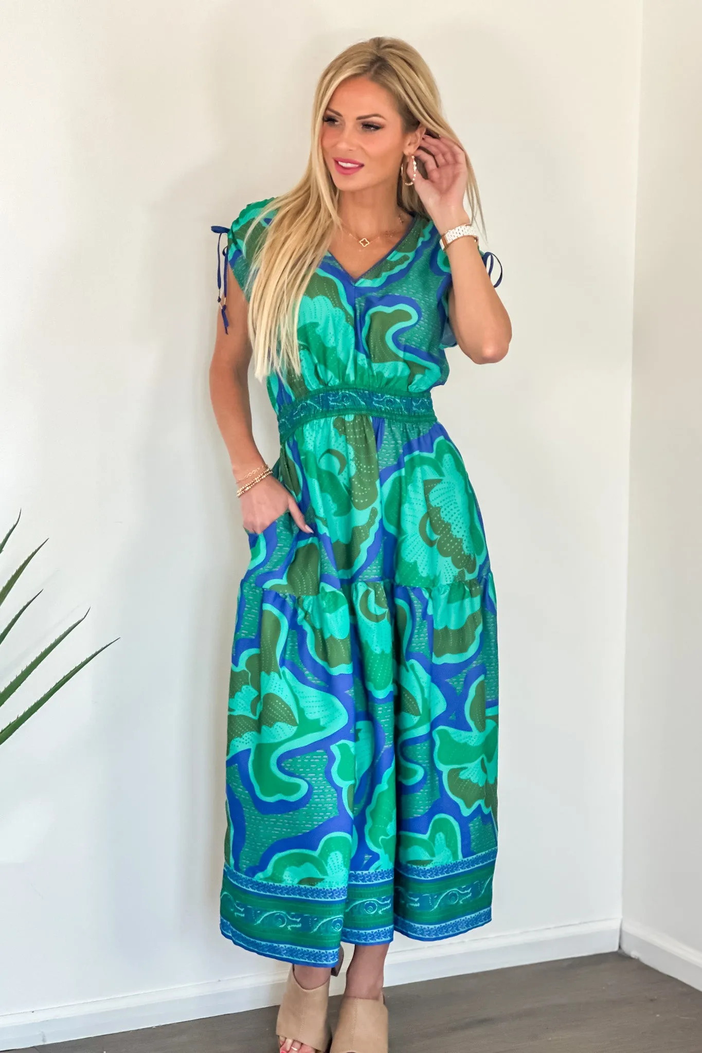 Tribal Costa Border Print Maxi Dress : Jademist