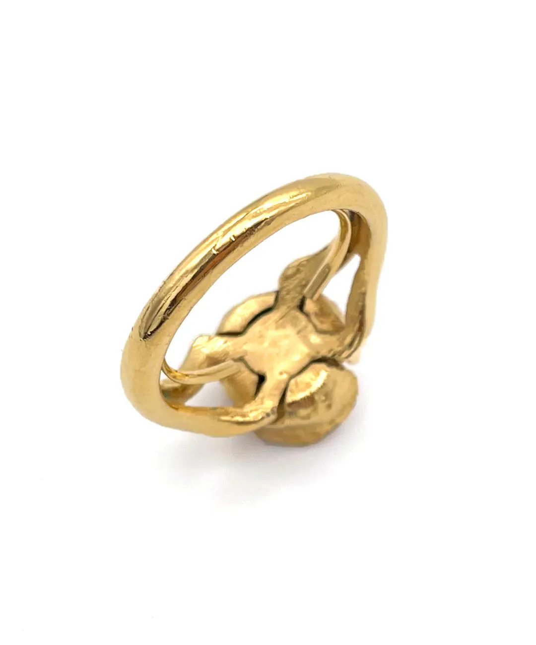 【USA輸入】ヴィンテージ ゴールドローズ メタル リング/Vintage Gold Rose Metal Ring