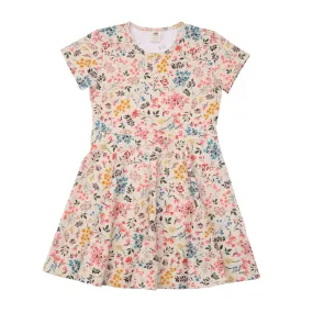 Walkiddy Mini Flowers Short Sleeved Skater Dress