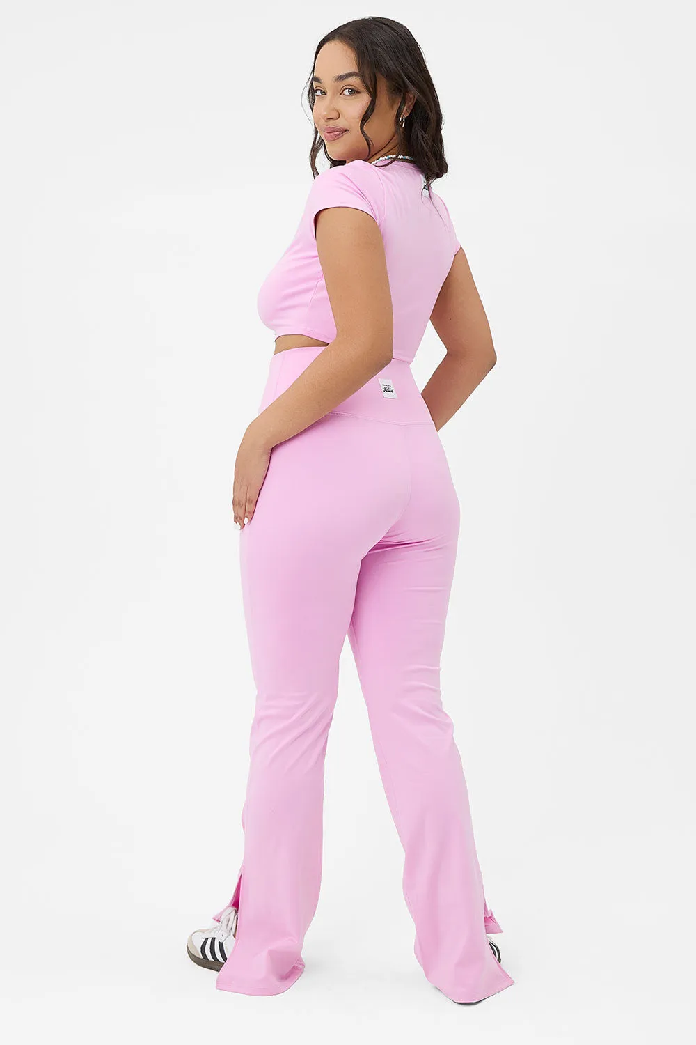 Zippy Flare Legging - Baby Pink