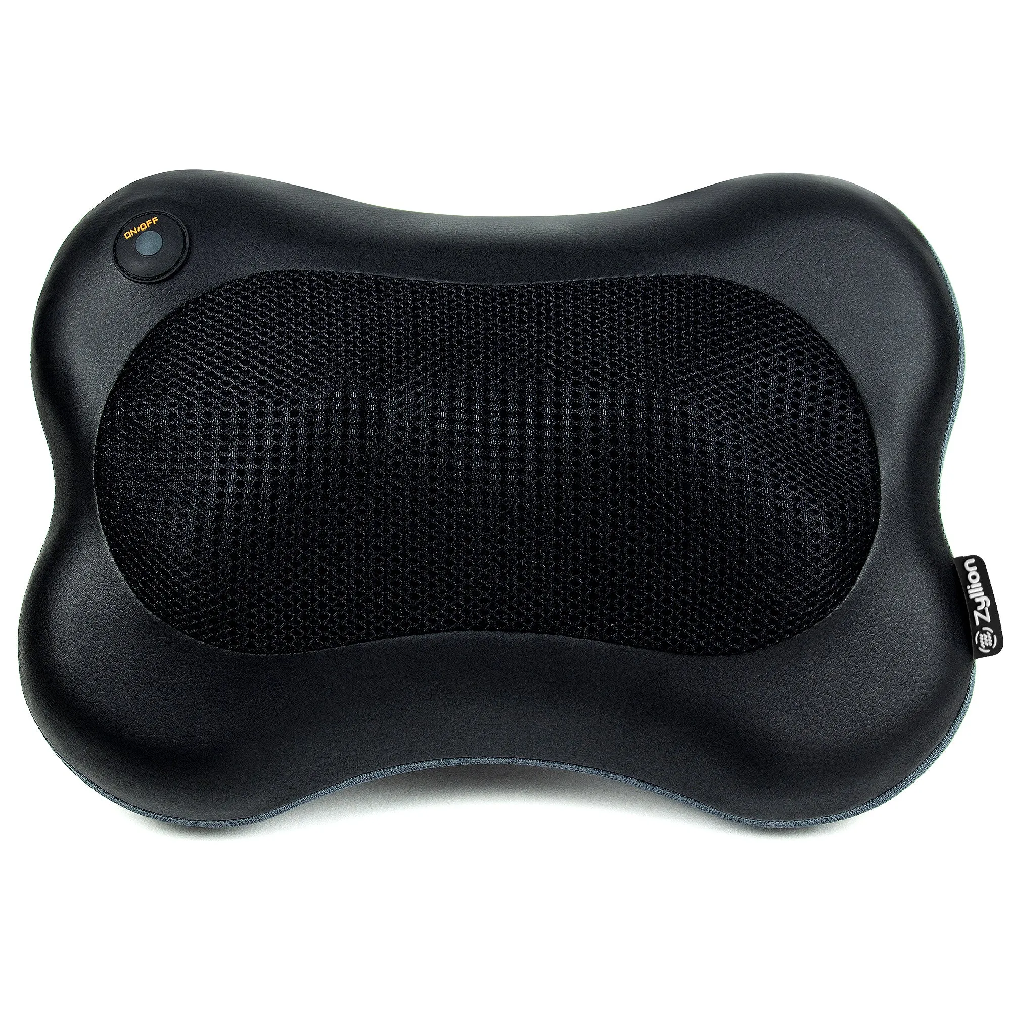 Zyllion Rechargeable Shiatsu Back and Neck Massager Pillow with Heat (ZMA-13RB)