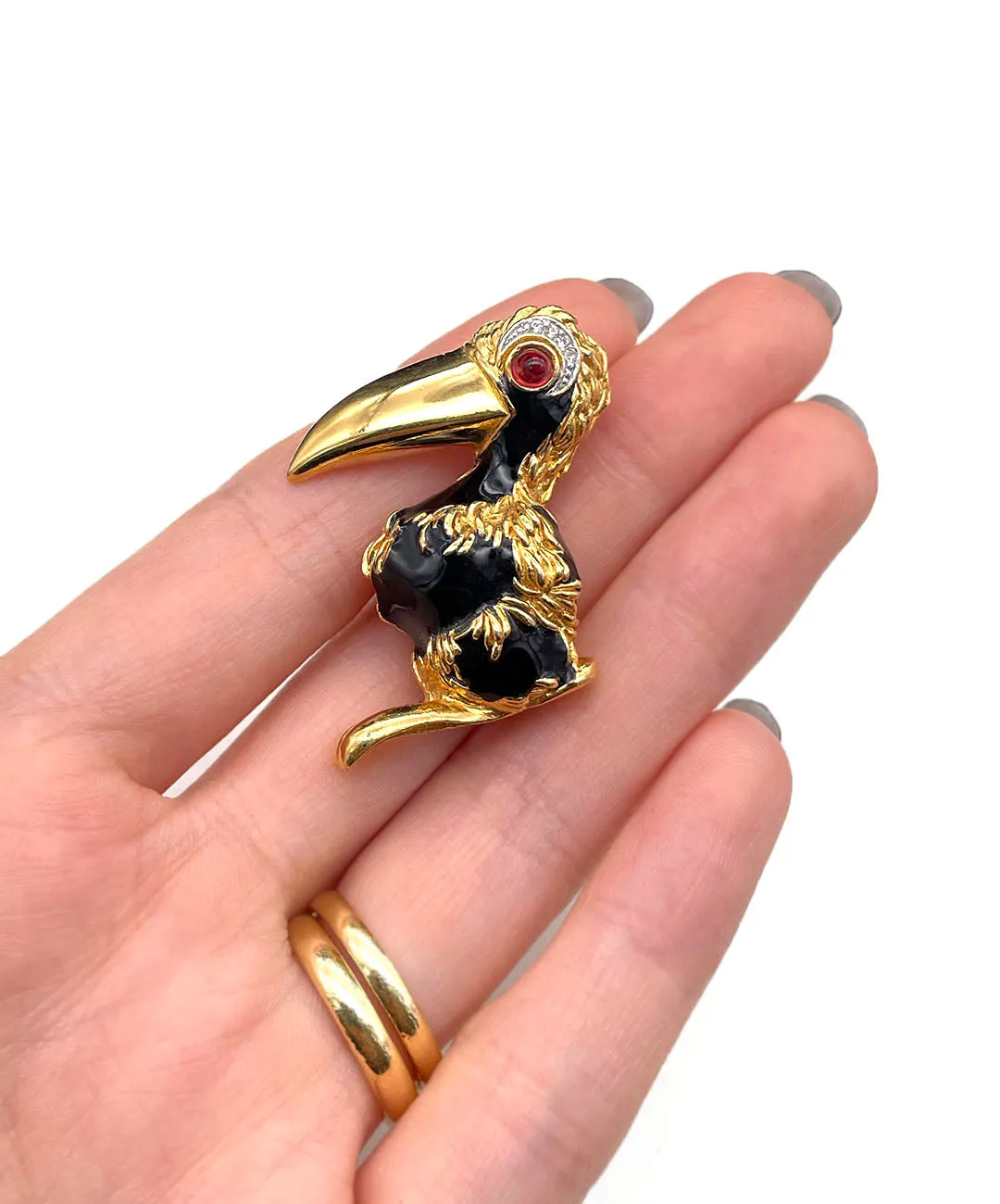 【チェコ買付】ヴィンテージ D'ORLAN バード ブローチ/Vintage D'ORLAN Bird Brooch